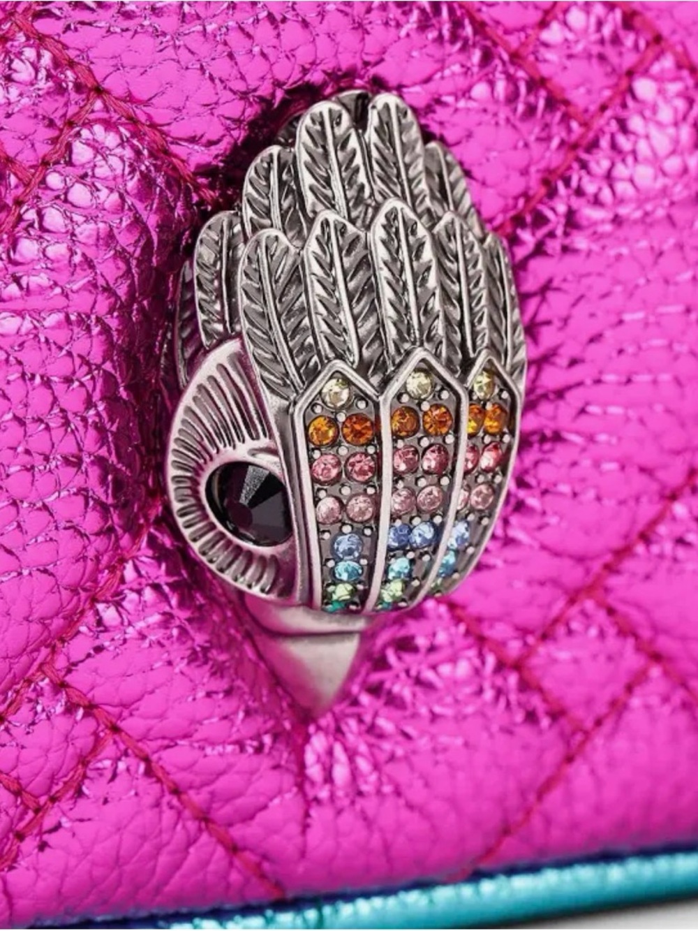 Silver Crystal Multicolor Feather Ring - Women Jewelry
